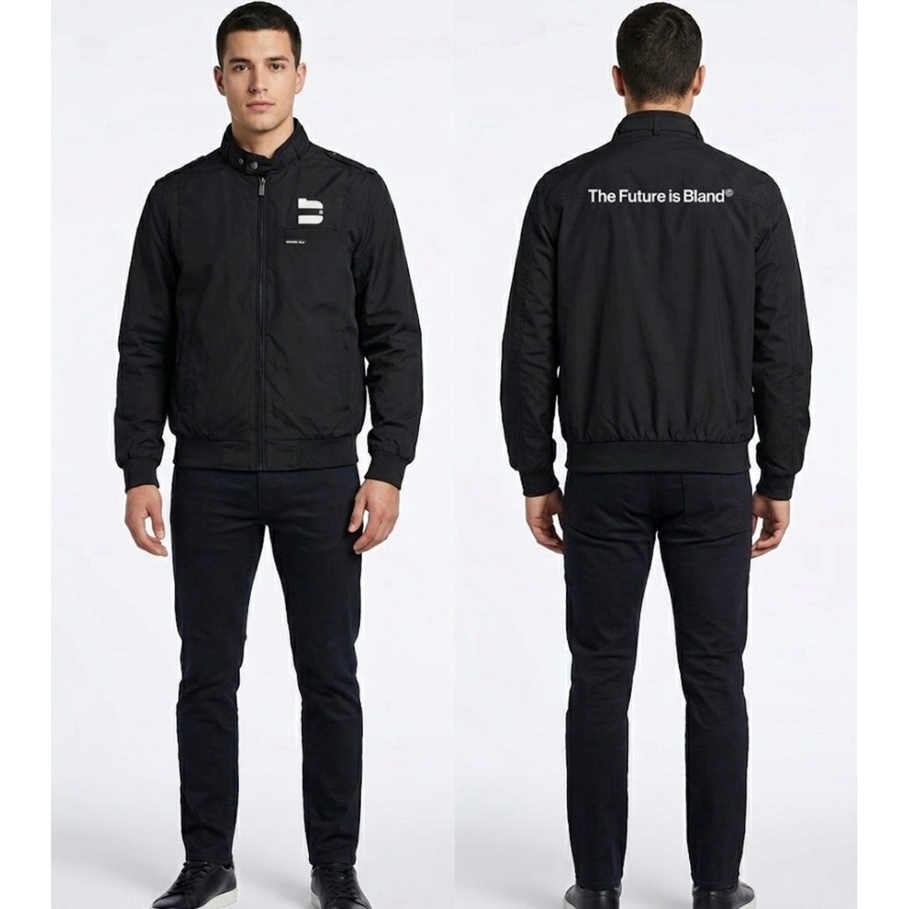 Members Only Iconic Racer Jacket Black M Bland AI The Future Is Bland Swag